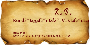Kerékgyártó Viktória névjegykártya