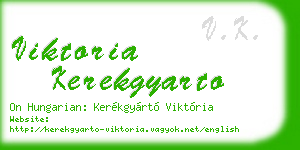 viktoria kerekgyarto business card